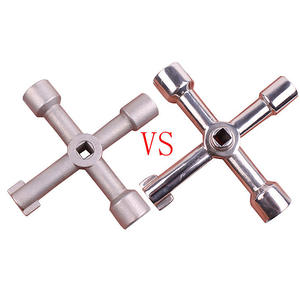 Clé multifonctionnelle en forme de croix pour armoire électrique, ascenseur, porte de train, compteur d'eau, vanne, trou carré, multi-outils - Product Image 1