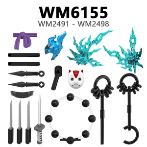 WM3142 WM3141 ตัวต่อพลาสติกขนาดเล็ก ของสะสมจากอนิเมะญี่ปุ่น ซาสึเกะ โบรูโตะ ของเล่นเสริมพัฒนาการสำหรับเด็ก ของขวัญ ของเล่น - Product Image 4