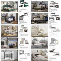 Lit de rangement Willsoon personnalisé en cuir italien rembourré avec matelas et oreillers, lit circulaire enveloppant, fabricant d'origine