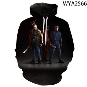 2023 autunno Halloween Horror <span class=keywords><strong>Michael</strong></span> <span class=keywords><strong>Myers</strong></span> stampa 3D uomo donna bambini felpe con cappuccio Harajuku Streetwear felpe con cappuccio Pullover - Product Image 6