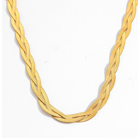 Collier en acier inoxydable tressé à trois couches, best-seller transfrontalier européen et américain pour femmes, populaire auprès des influenceuses