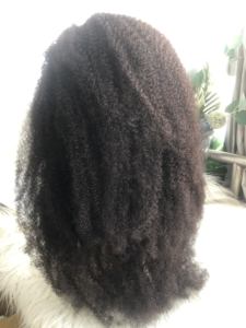 Peluca médica de silicona con frente de encaje suizo de cabello humano virgen Emeda # pelucas sin pegamento rizadas afro negras naturales para mujeres negras - Product Image 4