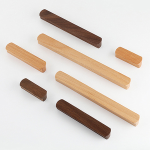 Poignée en bois de conception moderne et simple, porte de tiroir d'armoire naturelle, poignée en bois massif pour meubles Almirah - Product Image 4