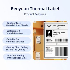 Trống trắng A6 vận chuyển Nhãn 100x150 tự dính Top tráng nhiệt giấy cuộn 4 ''x 6'' không thấm nước thể hiện vận đơn dán - Product Image 4