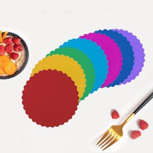OEM Custom Simple Square Coaster Gift Silicone Insulated Round Promotional Household Coaster Bar Coasters