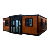Maisons miniatures préfabriquées pliables et extensibles, conteneurs, maisons minuscules, 2 chambres