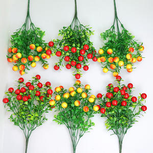 Branche de bon augure Fortune Fruit Fleur de Noë<span class=keywords><strong>l</strong></span> Houx Richesse-Attirer <span class=keywords><strong>l</strong></span>'<span class=keywords><strong>herbe</strong></span> en plastique artificielle Plante artificielle de bon augure - Product Image 4