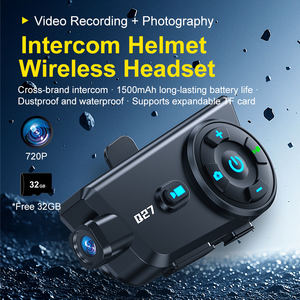 Auriculares para Casco Q27 a Precio Económico con Cámara 720P, Intercomunicador para 2 Motociclistas, Auriculares con Intercomunicador de 500M para Sistema de Comunicación en Moto - Product Image 4