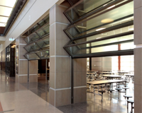 Système de cloisons murales, cloisons automatiques rétractables verticalement en verre, aéroport, mobilier de bureau vertical pliable électrique, moderne