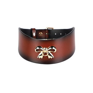 Genuine Leather Collar Black Cow Hide Rectangular Buckle Durable Neck Ring For Adult Role Play - Product Image 3