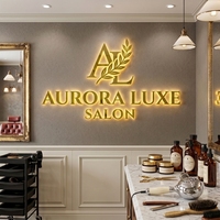 Lettres de signalisation lumineuses LED pour salon de beauté, enseigne en métal 3D avec lettres LED, enseigne personnalisée pour entreprise, extérieur
