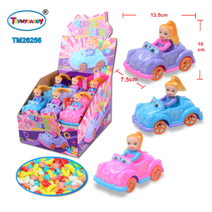 Venta al por mayor de fábrica china de juguetes: Coche pequeño de juguete Super Girl <span class=keywords><strong>Recer</strong></span> para niñas, el regalo favorito con dulces. - Product Image 1