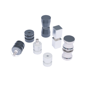 Manici in vetro doccia in lega di alluminio e acciaio inossidabile lavorati CNC pomelli neri opachi cromati luminosi - Product Image 1