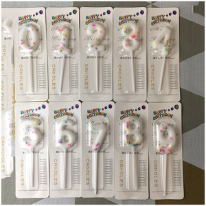 <span class=keywords><strong>เทียน</strong></span>ตัวเลขตกแต่งเค้ก <span class=keywords><strong>เทียน</strong></span>หลากสีสำหรับงานวันเกิด ขายดี 0-9 บรรจุในบлистерการ์ด - Product Image 2