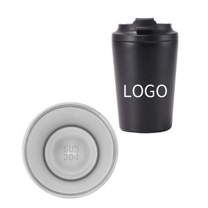 Mug isotherme en acier inoxydable de 12 oz pour café, portable, avec couvercle, pour vente en gros - Product Image 3