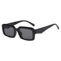 Lunettes de soleil rectangulaires à petit cadre personnalisées à la mode Lunettes de soleil anti-Uv personnalisées polyvalentes pour les femmes