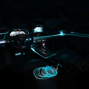 Kit d'éclairage d'ambiance intérieur de voiture, bande lumineuse RGB néon en fibre optique acrylique, accessoires LED, décoration, éclairage d'ambiance - Product Image 3