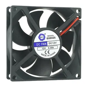 GX8025 12VDC 3700RPM 80x80x25mm DC Axial Flow Fan Plastic Case Fan Blade Back High Speed Cooling Brushless Cooling Fans