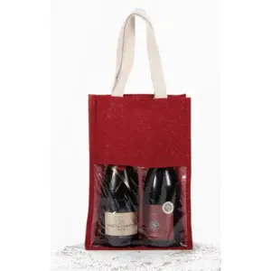Borsa porta bottiglie in juta, merchandising sostenibile - Product Image 2
