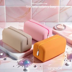 Bolsa de Cosméticos de Silicona con Cierre, para Viaje, Gran Capacidad, Impermeable, Ultraligera, Portátil, Expandible para Mujer - Product Image 1