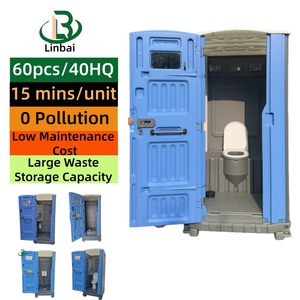 Baño Portátil de HDPE de <span class=keywords><strong>Segunda</strong></span> <span class=keywords><strong>Mano</strong></span>, Baños Móviles Económicos para Obras de Construcción Temporales y Eventos - Product Image 2