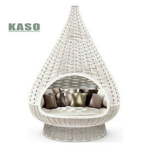 Lettini in Rattan per piscina con mobili a baldacchino set da giardino per Hotel lettini da sole spiaggia e mare - Product Image 1