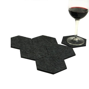 Napperon de tasse en feutre personnalisé bon marché, tapis de tasse en liège coloré, dessous de verre en feutre - Product Image 1