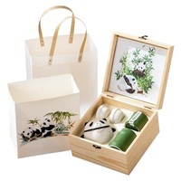 Juego de té de viaje Panda de alta calidad, recuerdo, regalo de negocios portátil para exteriores, taza de té de cerámica, tetera Simple para el hogar