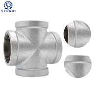 Conector de Tubo de Hierro Fundido Maleable de Alta Calidad, Reductor de Rosca Bspt Npt de 4 Vías, Accesorios de Tubería Galvanizados