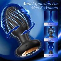 Prostata G-Punkt Stimulator APP Fernbedienung 360° Rotierender Analer Vibrator Prostata-Massagegerät Vibrierender Butt Plug für Mann Frau Schwul