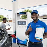Système de paiement intelligent pour stations-service : Distributeur de carburant avec paiement par QR code et réconciliation en temps réel