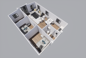 Casa Contenedor Expandible de 40 pies con Doble Expansión, 3 Dormitorios, 2 Baños, Certificación Europea, Edificio de Oficinas Moderno de Lujo a Prueba de Agua - Product Image 6