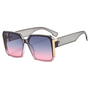 Lunettes de soleil de luxe de créateur, monture épaisse carrée dégradée, unisexe, pour femmes, avec verres acryliques UV400 et monture en métal/PC - Product Image 1