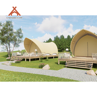 Tente de camping de luxe Kawagebo Kamp (KK) 31' x 16' quatre saisons en toile imperméable PVDF/PVC pour glamping et safari