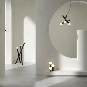 Lampe sur pied 3 têtes au design nordique moderne minimaliste Bauhaus, personnalisable et créative pour la maison, l'hôtel et la chambre - Product Image 5