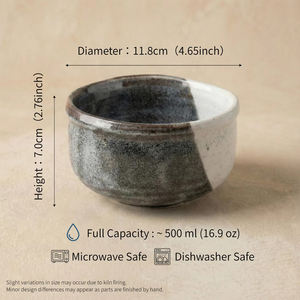 Auténtica Vajilla Japonesa Shino Ware de Diseño Moderno en Dos Tonos, Tazón de Té Matcha Hecho a Mano, Venta al Por Mayor - Product Image 2