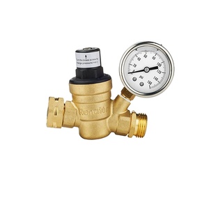 Réducteur <span class=keywords><strong>de</strong></span> <span class=keywords><strong>pression</strong></span> d'<span class=keywords><strong>eau</strong></span> réglable sans plomb Green Valve pour camping-car avec manomètre – Vente directe usine - Product Image 4