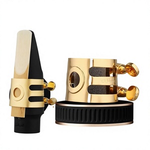 Ligature en métal <span class=keywords><strong>argenté</strong></span> massif WoodStone japonaise pour <span class=keywords><strong>saxophone</strong></span>, compatible avec les embouchures en bakélite - Product Image 1