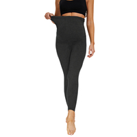 Legging de grossesse pour femme à taille haute, style fitness, sans poches, logo personnalisé, tricoté élastique respirant, couleur unie