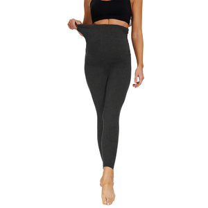 <span class=keywords><strong>Legging</strong></span> de <span class=keywords><strong>grossesse</strong></span> pour femme à taille haute, style fitness, sans poches, logo personnalisé, tricoté élastique respirant, couleur unie - Product Image 3