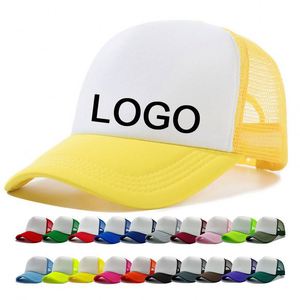Casquette de sport promotionnelle OEM 5 panneaux en mousse, style camionneur, brodée, respirante, décontractée, pour voyage, plage, pêche, personnalisable - Product Image 1