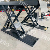 Élévateur de voiture à ciseaux hydraulique mobile de haute qualité Trihero 4000kg avec certification CE Élévateur de voiture à ciseaux à position moyenne Mobile 1.2M