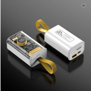 Jcx Punk แบตสำรองพี<span class=keywords><strong>ว</strong></span>ีซี20000มิลลิแอมป์ชั่วโมงพร้อม PD22.5W เร็วสุดๆ20<span class=keywords><strong>ว</strong></span>ัตต์ชาร์จไมโคร USB ใสจอแสดงผลดิจิตอลแบบพก<span class=keywords><strong>พา</strong></span>ได้ - Product Image 5