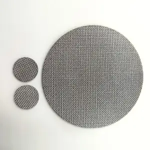 Disque filtrant circulaire en treillis métallique tissé en acier inoxydable, personnalisé