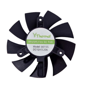 जीटीएक्स 960 970 1050 टी कूलिंग फैन 12 वी 2पिन 4पिन 75mm 88mm pla09215s12l t129215s129215s12215s129215sh rx 470 590 कूलर प्रतिस्थापन 0.35a vगा कॉपर - Product Image 3