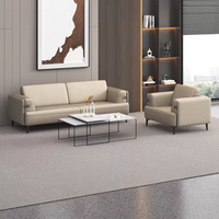 Ensemble de canapés modulaires de luxe en cuir PU de haute qualité, écologiques et confortables pour bureau, appartement, salle de réunion, réception