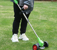 Désherbeur électrique sans fil, coupe-herbe/débroussailleuse sans fil 3 en 1, alimenté par batterie et roues