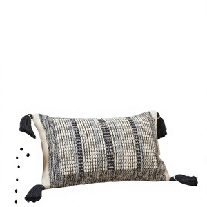Modern Boho Outdoor <b>Pillow</b> Cover Hot Selling Unique Handwoven Cotton Decorative <b>Throw</b> <b>Pillow</b> Tassel Vintage Pattern Removable - Product Image 1