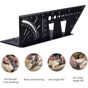 <span class=keywords><strong>Regla</strong></span> <span class=keywords><strong>de</strong></span> ángulo <span class=keywords><strong>de</strong></span> aluminio 3D para carpintería, herramienta <span class=keywords><strong>de</strong></span> medición <span class=keywords><strong>de</strong></span> ángulo <span class=keywords><strong>de</strong></span> 90 grados, escuadra combinada - Product Image 6