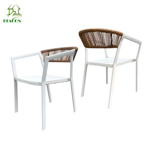 Popular barato Sillas De Patio marco blanco de aluminio apilable sillas monobloque precio - Product Image 1
